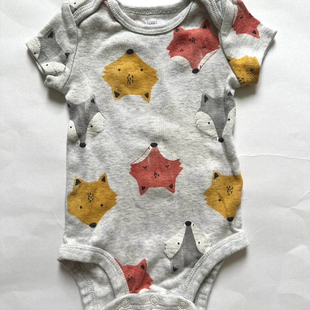 Carter's Baby Boy 3 Piece Matching Set Fall Fox Yellow Navy Size 3M